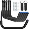 Locawaya Supporto da parete per kayak, ganci per garage, resistenti, per appendere canoa, tavola da surf, snowboard, paddle, scale, biciclette, attrezzi (38 x 27 cm, 6 pezzi)