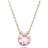 Swarovski Pendente Bella V, Taglio Round, Rosa, Placcato color oro rosa
