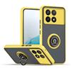 XINYEXIN Cover per Xiaomi Poco X6 Pro 5G, Traslucida Custodia Antiurto Antigraffio con Supporto Anello a 360°, PC + TPU Bumper Case - Giallo