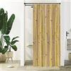 Uiiooazy Tenda Doccia Antimuffa, Tenda Doccia Piccola 90x180cm Bambù Spa Zen Giallo Rustico Aspetto Bambù Tende da Bagno Tessuto Lavabile Impermeabile Poliestere Tende per Vasca da Bagno con 6 Anelli