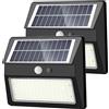 SENDALE Luce Solare LED Esterno,2000mAh Faretto LED da Esterno con Sensore di Movimento,75 LED/ 3 Modos Lampada Solare da Esterno, IP65 Impermeabile LED Lampione per Giardino,Parete,Garage