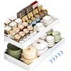Torchesy 2PCS Cassetto Estraibile Cucina, Cassetto Telescopico Cucina Organizer Non Sono Necessarie Forature E Chiodature Espandibile Cassetto Telescopico 32-52x42x7cm(2,Bianco