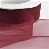 Italian Options Nastro in organza chiffon, rotolo da 7 mm x 50 m, bordeaux