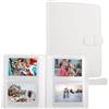 MUZIRI KINOKOO Album da 80 Tasche per Fotocamera Instax Wide EVO/400/300/210/LINK WIDE, Album in Pelle PU per Pellicole da 5 Pollici, Stile Orizzontale Texture Lychee Ricordo Collezione - Bianco