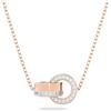 Swarovski Hollow 5636496 - Collana da donna in oro rosa con ciondolo con zirconi bianchi, misura unica, Acciaio inossidabile