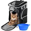 Mapille Zaino per Cani Gatti,Zaino per trasporto gatti,Portatile Zaino Trasportino Gatto Pieghevole con Ciotola pieghevole e Tappetini, Per Cani Piccoli Gatti Medi Fino a 9 KG