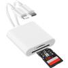 Aplimln Lettore di schede SD per iPhone, lettore di schede SD USB C con doppio slot, lettore di schede micro SD, adattatore per scheda di memoria fotografica, Plug and Play