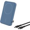 Belkin BoostCharge Pro Power Bank Magnetico 5000mAh con Qi2, caricabatterie portatile compatibile con MagSafe, supporto integrato, power bank wireless per iPhone 16, iPhone 15, 14 e altri, blu