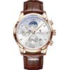 LIGE Orologio da uomo, impermeabile, 30 m, analogico, al quarzo, cronografo elegante, per uomo d'affari, vestire, quadrante in acciaio inossidabile, orologio da uomo, cinturino in pelle, regalo per