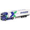Herpa Modellino camion DAF XG autotreno frigorifero Dixon, miniatura in scala 1:87, da collezione, Made in Germany, in plastica