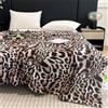 Chickwin Trapuntino Estivo Copriletto Matrimoniale Singolo, Freschezza Reversibile Leggero Coperta Primaverile Autunnale Trapunta Lavabile Cotone Trapuntato Coperta Letto (Leopardo,150x200cm)