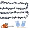 LuLuxinxin Catene Motosega 35 cm 3/8 LP 52, Set di 2 Catene per Sega, Catene di Ricambio, Catena a basso contraccolpo Compatibile con Bosch, Makita, Husqvarna, Dolmar, Einhell, Makita DUC353Z, etc.