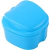 FOMIYES Scatola Per Dentiera Con Porta Apparecchio Denti e Portatile Resistente Blu Per Viaggi e Conservazione