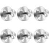 Siblaies 6 ganci a ventosa, gancio a ventosa, rimovibile senza foratura, gancio per asciugamani, gancio da parete in acciaio inox, per cucina, bagno, finestra liscia, vetro (argento)