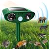 PQETBV Dissuasore per Gatti Ultrasuoni, Solare Repellente per Gatti da Esterno, con Rilevatore Di Movimento, Scoiattoli, Cani, Volpi e Altri Animali