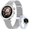 CIVO Smartwatch Donna Orologio Chiamate: Bluetooth Compatibile Android iOS Smart Watch - Fitness Tracker Contapassi Impermeabile Orologi Sportivo Donna Argento