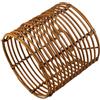 Osasy Paralume rotondo in rattan boho, paralume per lampada da tavolo, lampada da appendere e da terra, per tutti gli interni, diametro 16 cm (1, rattan marrone)