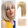 SDZNYQT Topper per capelli lisci con frangia per diradamento dei capelli da donna clip in parrucchino da donna topper per capelli toupee per perdita di capelli (27/613)