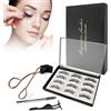 NHQZ 12 pezzi Ciglia Finte Magnetiche, 3D Ciglie Magnetiche Naturale, Fake Lashes Magnetic Senza Eyeliner, Riutilizzabili Kit Estensione Ciglia Completo, Magnet Eyelashes Con Pinze (Nero)