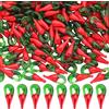 SUNNYCLUE 1 scatola 180 pezzi Ciondoli Al Pepe Ciondoli In Vetro Murano Fatti A Mano Mini 3D Peperoncino Rosso In Miniatura Peperoncini Fascino Vegetale per La Creazione di Gioielli Forniture di Ciond