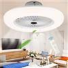 Izrielar Ventilador de Techo con Iluminación y Mando a Distancia, 80W Velocidad del Viento Ajustable con 3 Temperaturas de Color, Luz de Ventilador con Temporizador, Para Dormitorio Sala de Estar