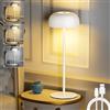 LuJasi Lampada da Tavolo Senza Fili Dimmerabile, Lampada da Comodino Ricaricabile USB-C, 3 Temperature Colore, Metallo Lampada da Scrivania IP54 Impermeabile per interni ed estern Ristorante, Camera