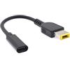 JZK Cavo adattatore da USB-C a connettore sottile da 65W PD per ThinkPad, connettore USB tipo C femmina a connettore maschio giallo rettangolare per adattatore di alimentazione per laptop Lenovo.