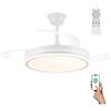 Wonderlamp Ventilatore LED pale pieghevoli Miso Evo bianco 72 W con memoria di accensione, APP, telecomando CCT 3000-4000-6000 K, dimmerabile, silenzioso