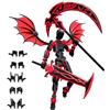 YCZCHE14 T13 Action Figure Set (Assembly completato), T13 Action Figure Con Più Giunti, Stampa 3D di Robot, Decorazioni per Amanti del Gioco Giocattoli (rosso nero)
