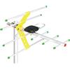 SHUAIGUO Antenna TV digitale per HDTV DVBT / DVBT2 Antenna TV esterna 470MHz-860MHz per TV Antenna HDTV digitale amplificata