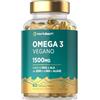Horbäach Omega 3 Vegan DHA e ALA 1500mg 1500mg | Alta Efficienza | Derivato da Olio di Alghe | 60 Capsule Vegane | Horbaach