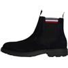 Tommy Hilfiger Uomo Stivaletti Chelsea in Pelle Scamosciata, Blu (Desert Sky), 42