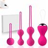 Hiksee Silicone Palline di Kegel 4 in 1 Ovetto Vibrante Donna Telecomando Per il Palline vaginali, Vibratoreper Donna Professionale, Palline Kegel per Pavimento Pelvico e Controllo Della Vescica