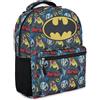 DC Comics Zaino per bambini Batman, Superman, The Joker Superhero Bookbag per ragazzi ragazze bambini e adulti, Batman Nero, Large