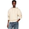 Tommy Hilfiger Felpa Donna Flag On Chest con Cappuccio, Beige (Country Ivory), XS