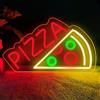 DAKABUKA Targa al neon a LED per pizza per decorazione murale Targa al neon a LED per pizza per pizzeria Lettere luminose LED dimmerabili per negozi di alimentari, ristoranti, cucine, decorazioni per feste