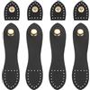 QUARKZMAN 4 Set Fibbie a Scatto in Pelle Nero Cucire per Chiusure a Linguetta in Pelle per Portafogli Borse Fai Da Te per Forniture Realizzazione Custodie Cellulari Giacche Quaderni