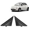 Aramox 2 Pezzi Copertura Bandiera Specchietto Retrovisore Specchietto Retrovisore Specchietto Retrovisore Triangolo Piastra Trim Compatibile con FIAT 500 2012-2017 OE: 1SH17KX7AA (Nero opaco)