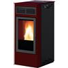 Italiana Camini Stufa a pellet Italiana Camini Yulia 7 kW ad aria bordeaux 811120