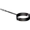 Stabile Fascetta murale nera diam. 100 mm per scarico fumi stufa a pellet e caldaia a pellet NFM 01 D100