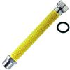 Climamarket componenti acqua/gas Tubo flessibile estensibile 3/4" x 3/4" M/F acciaio rivestito giallo per gas 70202