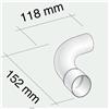 Fondital Curva 90° per tubo ø 35 mm m/f (bianco) 6YCURSDO05