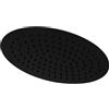 Parama Soffione doccia ovale 30x20cm in acciaio inox nero opaco orientabile