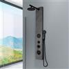 Parama Pannello doccia 150x22cm in acciaio inox effetto cemento a 3 funzioni con doccino e flessibile | Bigar