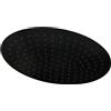 Parama Soffione doccia ovale 40x30cm in acciaio inox nero opaco orientabile