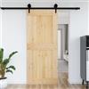 Gecheer Porta del Granaio, Porta Scorrevole in Legno, Porta Scorrevole Interna, Porta Interna, Porte Interne, Porta Scorrevole Esterna, 95x210 cm in Legno Massello di Pino