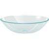 vidaXL Lavabo in Vetro Temprato Bagno Lavanderia 42cm Trasparente Lavandino