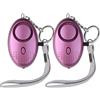 Aranticy Allarme personale, confezione da 2, 130 DB Sirena Song SOS allarme di emergenza portachiavi con torcia a LED, mini staff forte, attacco di di panico e autodifesa, allarme sicuro per