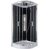 Sanotechnik Box cabina doccia circolare TREND 1 90x90x215cm vetro 5mm temperato e profili in alluminio radio touchscreen 3 getti idromassaggio illuminazione a led CL70
