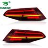 KUNFINE Coppia di Gruppi Ottici Posteriori per Volkswagen VW Golf 7 Mk7 Golf 7.5 Mk7.5 2013 2014-2020 LED Freno a Flusso d'Acqua Lampeggiante